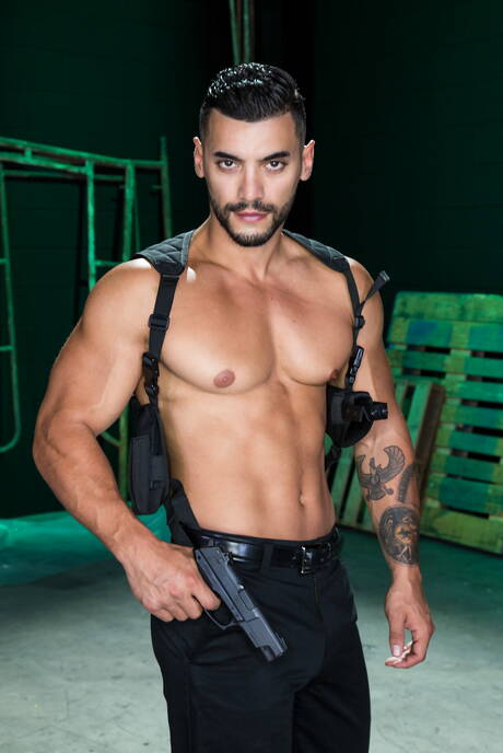 Hunk military Austin, Skyy, Arad, and Tyler, big cock blowjob and wild gangbang