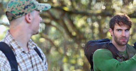 American stars beefcake Mark Long and beefy Christian Cayden fuck ass after sucking outdoor