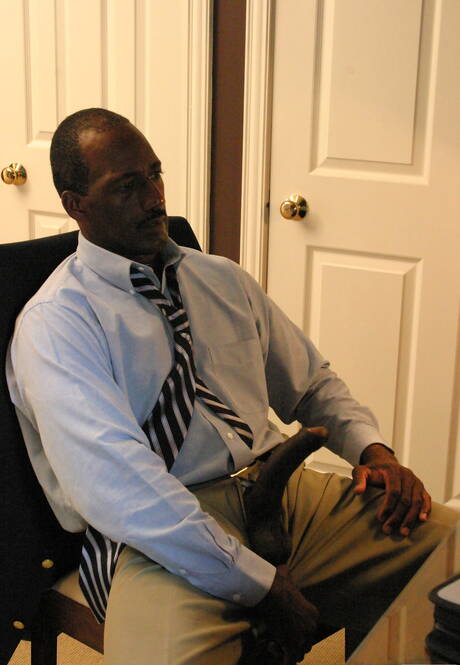 Ebony strong bull Colton jack off his cock