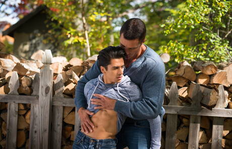 Famous americans, muscular Armond Rizzo and tough guy Nick Capra shows a muscle body outside