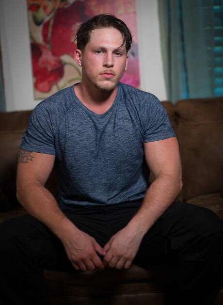 Two american guys strongman Roman Todd and muscular Calvin Banks jerk off dick