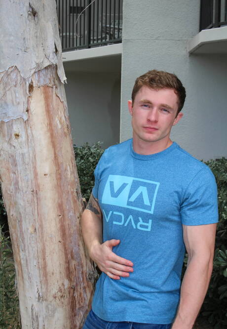 Shameless boys Markie More, James and Michael have a hot threesome sex outdoor