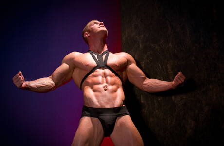 Johnny V and black husky guy Derek Maxum in hard interracial anal sex