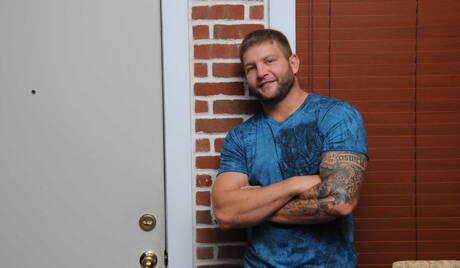 Two american boys mature bear Colby Jansen and  Charlie Harding love each other in hot shower