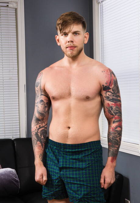 Sexy americans, hunky guy Dante Colle and muscular Steve Rickz love each other