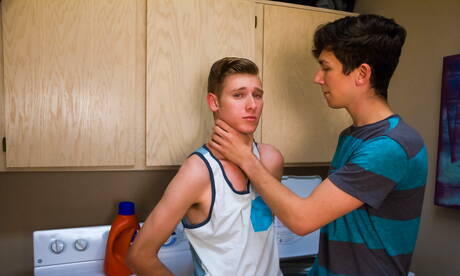 Famous americans, hot twink Jared Scott and twink Julian Bell in butt spanking