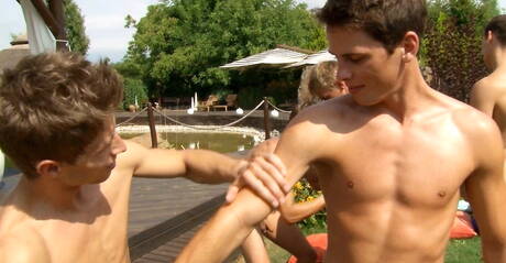 Jack Harrer, Kevin Warhol, Gino Mosca, Jim, Hoyt Kogan, Arne Coen, Claude Sorel, Rocco, Johnny, Tom Pollock, Marcel Gassion, Florian Nemec, Jean-Daniel, Vadim Farrell, Brian Jovovich, Sascha, Dario Dolce, Julien, Billy have an orgy in hot shower