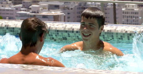 Hot czech boys husky guy Kevin Warhol and husky guy Phillipe Gaudin sucking and screwing each other in hot shower