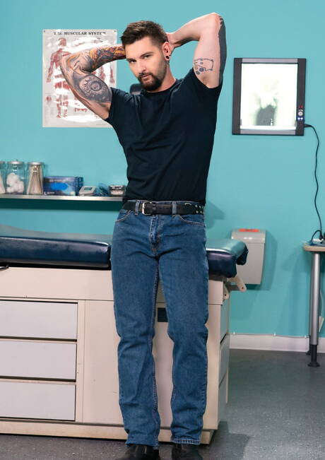 Nasty buddies Drew Sebastian, Teddy Bryce and Drew Dixon have 3some anal sex with fisting