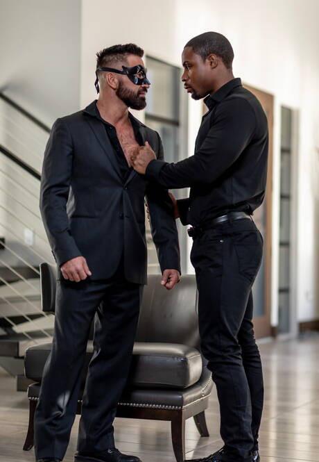 Nice american guys tough guy Deangelo Jackson and hunk Dominic Pacifico in blowjob scene