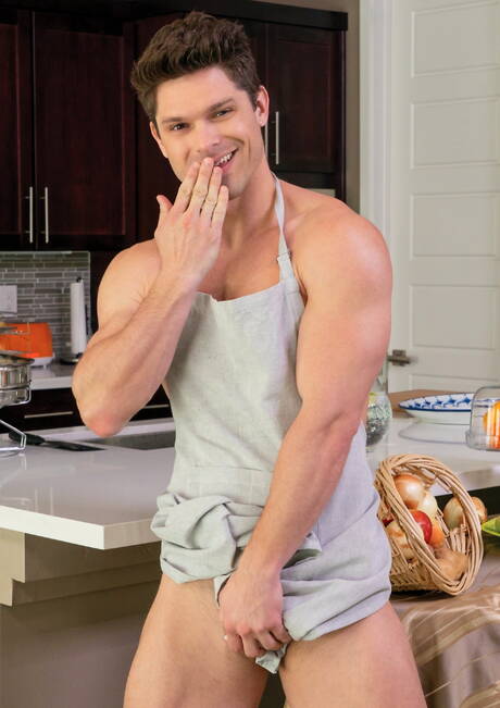 Nice american guys tough guy Nate Grimes and beefcake Devin Franco fuck ass after sucking dick and fisting in the kitchen