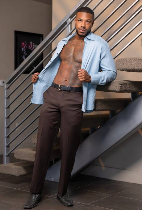 American hairy bear Beau Butler and  Reign fuck after interracial dick sucking outdoor