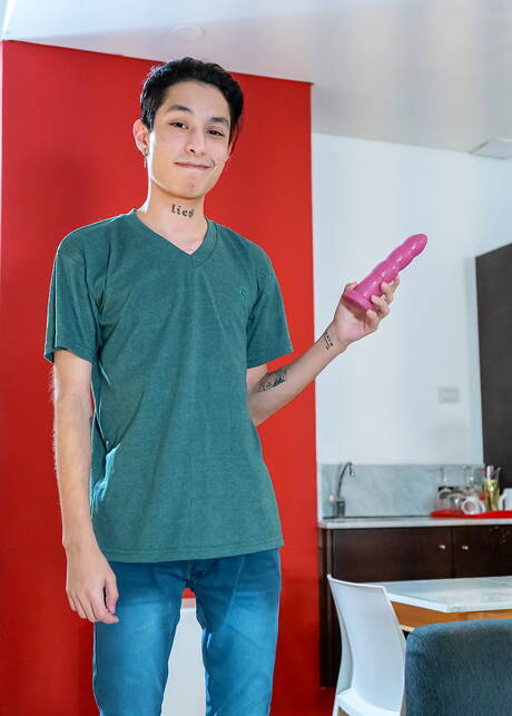 Latin young boy Ivan Klauss and argentinian young Antu Burghos make a love