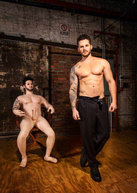 Horny buddies Matthew Camp, Theo Brady and Moose in hard 3some sex