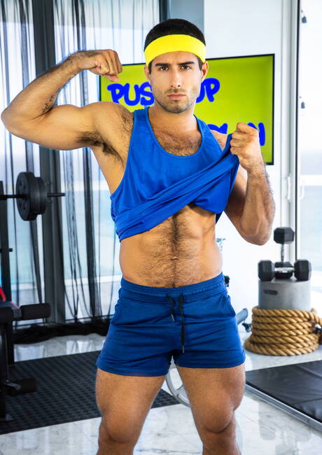 Latin beefy Diego Sans and american tough guy Jay Seabrook in hard anal sex