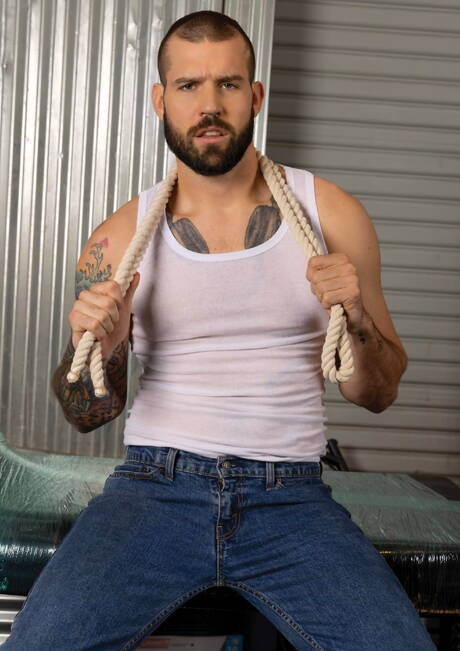 Andrew Delta, Cazden Hunter and Buck Richards in threesome slave sex and domination