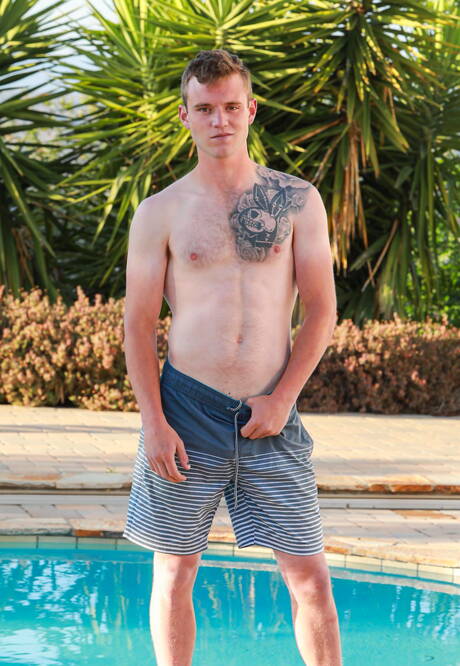 Hot americans, superstud Scott Finn and beautiful boy Jayden Marcos in hot ass fuck action at pool