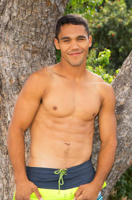 Randy and black husky guy Atticus Hendricks in hot anal sex outdoor