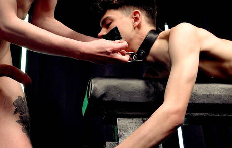 Two american dudes young Ethan Tate and pretty boy Tyler Tanner in bondage sex scene