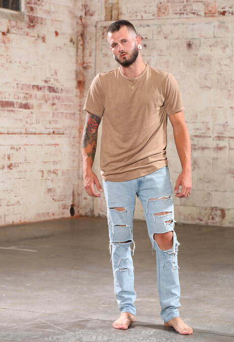 Horny friends Johnny Hill, Petra Blair and Sergeant Miles in bisexual 3some fuck