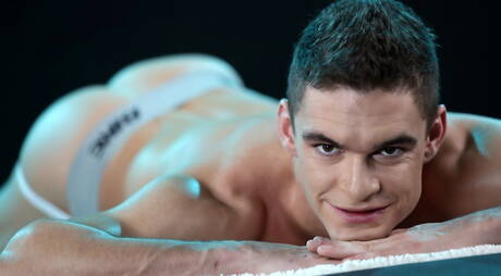 Czech pornstars well-built Sam Williams and well-built Shane Barret fuck ass after sucking