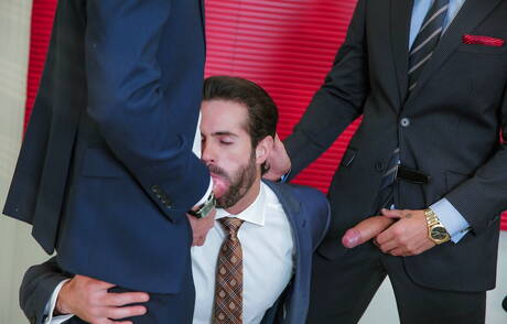 Nasty buddies Dani Robles, Klein Kerr and Massimo Piano banged each other