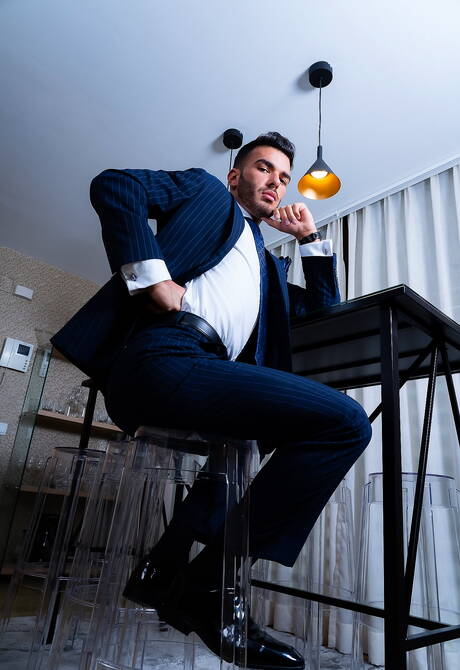 Spanish husky guy Pol Prince and well-built Rafael Ferreira fuck ass after blowjob