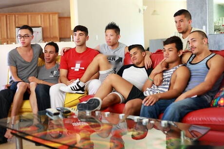 Pretty american guys muscular Jessie Lee and hunky guy Coda Filthy make a love