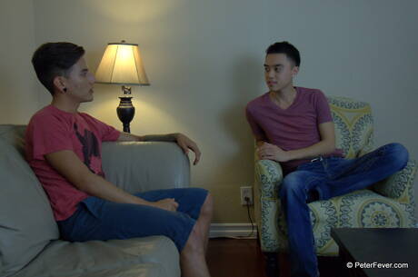 Oriental young dude Tex fuck after blowjob