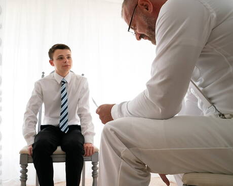 American young boy Austin Young and german gay bear Felix Kamp hard roped