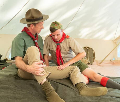 Nice american buddies superstud Logan Cross and otter Ryan St Michael make a love