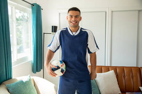 American young Jayden Marcos and hunk Ozzy Dean have a hot couple scene in kitchen